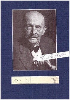 MAX PLANCK (1858-1947) Professor Dr., dt. Physiker, Begründer der Quantentheorie / Quantenphysik, Physik-Nobelpreis 1918 u.a.