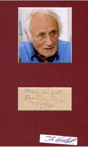 FRANZ GEIGER (1921-2011) deutscher Drehbuchautor, Regisseur und Schauspieler, Widerstandskämpfer gegen den Nationalsozialismus