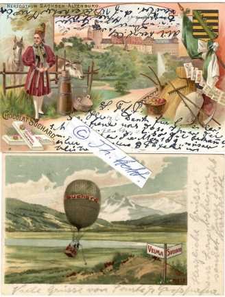 SUCHARD 1904 (der grösste Schokoladenhersteller der Schweiz mit Sitz in Neuenburg. Das Unternehmen bestand von 1826 bis 1990.)