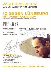 GARRI KASPAROW (Garry Kasparow, 1963) sowjetischer Schachspieler und Politiker, mit 22 Jahren wird er jüngster Schachweltmeister und bleibt dann 20 Jahre die Nummer Eins, dann wichtigster Bürgerrechtler und Gegenspieler Putins für ein demokratisches Rußland