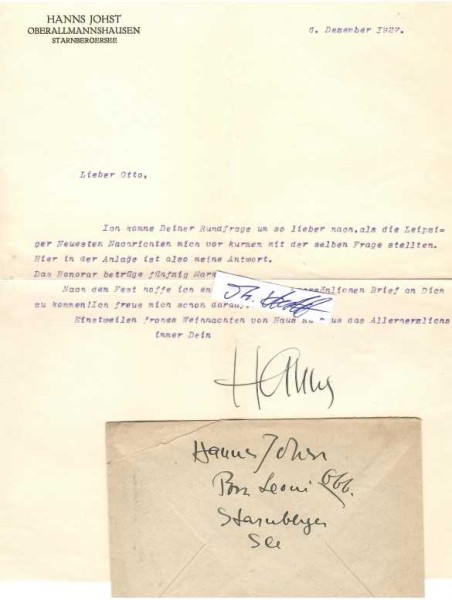 HANNS JOHST (1890-1978) NS-Dichter, Präsident der Reichsschrifttumskammer der Akademie für Deutsche Dichtung, Dramaturg des Preußischen Staatstheaters in Berlin