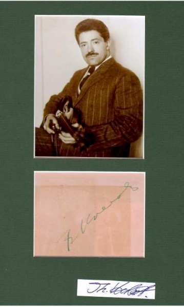 FRITZ KREISLER (1875-1962 N.Y.) aus Österreich stammender US-amerikanischer Violinist und Komponist, Kommandeur der Französischen Ehrenlegion