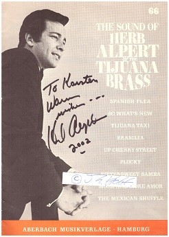 HERB ALPERT (Herbert Alpert, 1935) US-amerikanischer Trompeter, Musiker und Gründer des Plattenlabels A&M Records