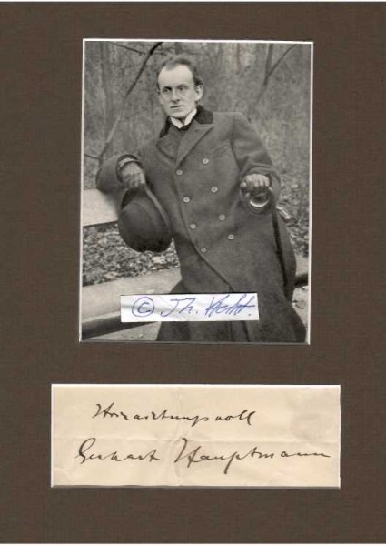 GERHART HAUPTMANN (Gerhard Hauptmann,1862-1946) deutscher Schriftsteller, Literatur-Nobelpreis 1912 / german writer with nobel prize in literature