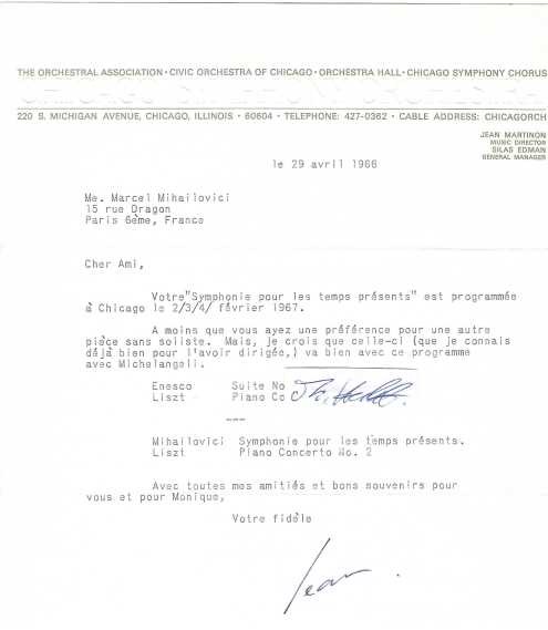 JEAN MARTINON (1910-76) französischer Dirigent und Komponist. Er war der international bedeutendste französische Dirigent der Generation zwischen Pierre Monteux und Pierre Boulez, was unter anderem in seinem Schallplattenvertrag mit EMI zum Ausdruck kam mit Verpflichtungen als Chefdirigent bzw. Generalmusikdirektor in Paris, Tel Aviv, Düsseldorf, Chicago und schließlich Den Haag. / french conductor and composer