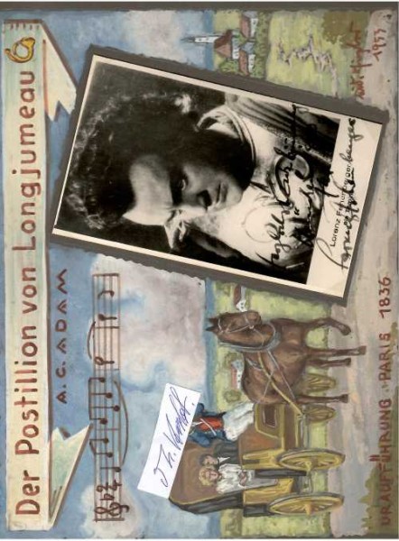 LORENZ FEHENBERGER (1912-84) deutscher Opernsänger, Tenor, von 1941 bis 1945 sang er an der Staatsoper Dresden. Er stand 1944 in der Gottbegnadeten-Liste des Reichsministeriums für Volksaufklärung und Propaganda. 1946 wechselte er an die Bayerische Staatsoper München. Außerdem gastierte er von 1949 bis 1962 regelmäßig bei den Salzburger Festspielen und Wiener Staatsoper / german opera singer