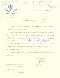 PAUL VI. (bürgerlich Giovanni Battista Enrico Antonio Maria Montini; 1897-1978) PAPST und HEILIGER; von 1963 bis 1978 der 262. Papst der römisch-katholischen Kirche und Oberhaupt des Staates der Vatikanstadt. Papst Franziskus sprach Paul VI. am 19. Oktober 2014 selig und am 14. Oktober 2018 heilig.