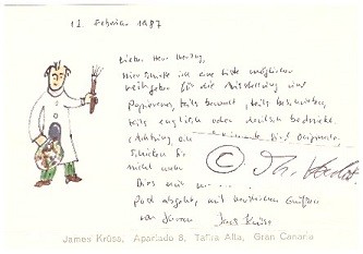 JAMES KRÜSS (1926-97) deutscher Jugendautor, Dichter, Schriftsteller