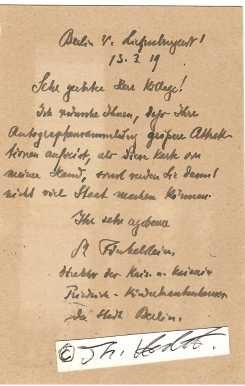 HEINRICH FINKELSTEIN (1865-1942 im Exil in Santiago de Chile) Professor Dr.med., deutscher Mediziner, Arzt., Kinderarzt / Pädiater und Hochschullehrer. und Pionier der Säuglingsheilkunde. Nach ihm ist die Finkelstein-Regel benannt. / german doctor and university professor, physician, pediatrican