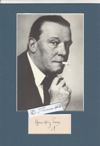 HANNS HEINZ EWERS (1871-1943) Dr.jur., deutscher Schriftsteller, Filmemacher, Globetrotter und Kabarettist