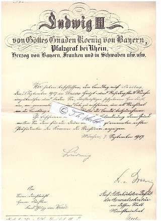 LUDWIG III. (1845-1921) Letzter KÖNIG von Bayern 1913-18 / last King of Bavaria, reigning from 1913 to 1918