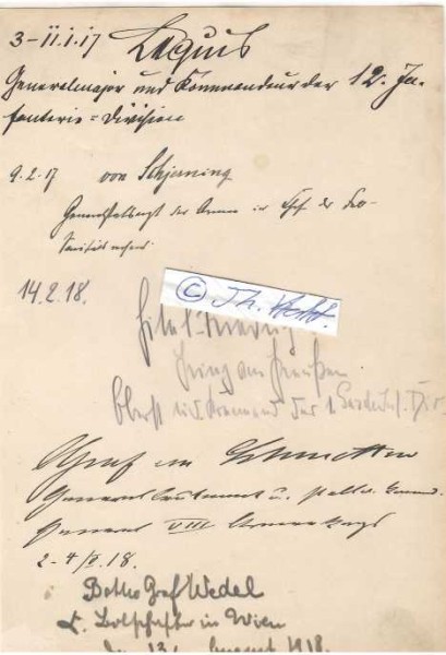 Preußen - Generalität im Ersten Weltkrieg 1917-1918