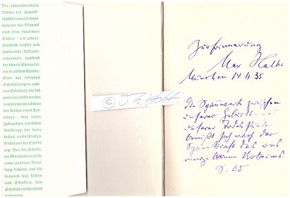 MAX HALBE (1865-1944) deutscher Schriftsteller, Dichter