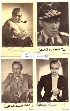 CARL RADDATZ (1912-2004) dt. UFA-Star, Berliner Staatsschauspieler und Ehrenmitglied der Staatlichen Bühnen, deutsche Stimme von Humphrey Bogart, Robert Mitchum, Burt Lancaster und Kirk Douglas, verheiratet mit Hannelore Schroth