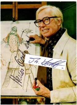 HEINZ OESTERGAARD (1916-2003) Professor Dr., deutscher Modeschöpfer, kreierte Uniformen für Polizei und ADAC (gelbe Engel)