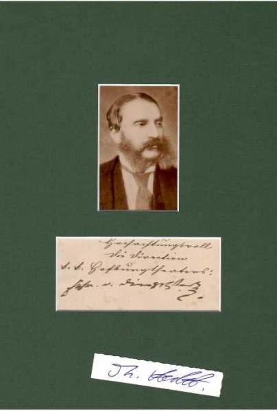 FRANZ VON DINGELSTEDT (1814-81) deutscher Dichter, Journalist und Theaterintendant. Er gilt als bedeutender Theaterleiter des späten 19. Jahrhunderts; zuletzt war er Direktor des Wiener Burgtheaters. Berühmt wurde er durch das von ihm gedichtete Weserlied, das von Gustav Pressel vertont wurde. Sein bekanntestes literarisches Werk sind die Lieder eines kosmopolitischen Nachtwächters.