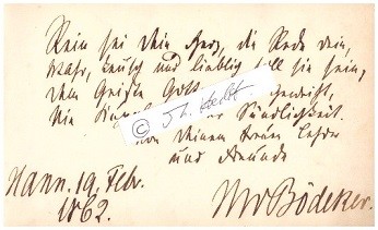 HERMANN WILHELM BÖDEKER (1799-1875) evangelischer Pastor in Hannover, der vor allem durch seine gemeinnützige Arbeit bekannt wurde, seit 1839 erster Pastor an der Marktkirche in Hannover, 1848 Ehrenbürger Hannovers.