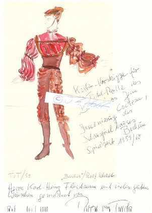 THERESE VAN TREECK (1922-2010) deutsche Kostünbildnerin, Malerin