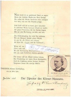 EMIL PESCHEL (1835-1912) Dr., deutscher Historiker, Sprachwissenschaftler, Museumsdirektor, Hofrat und Biograf Theodor Körners, mit Karl May befreundet, Ritterkreuz 1. Klasse des sächsischen Albrechts-Ordens Preußischer Kronenorden III. Klasse Ritterkreuz 1. Klasse des sächsisch-weimarischen Hausorden vom Weißen Falken Ritterkreuz 1. Klasse des anhaltischen Hausorden Albrechts des Bären