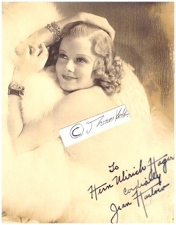 JEAN HARLOW (1911-37) früh verstorbene, amerikanische Schauspiellegende