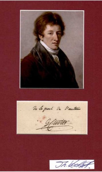 GEORGES CUVIER, BARON DE CUVIER (1769-1832) Professor, württembergisch-französischer Naturforscher und Mitbegründer der Zoologie als vergleichende Anatomie, wissenschaftlicher Begründer der Paläontologie, Pair von Frankreich. Im Auftrag Napoléons reorganisierte er die akademischen Institute in Italien, den Niederlanden und in Süddeutschland und wurde für seine Verdienste 1811 mit dem Orden Chevalier de la Légion d’Honneur ausgezeichnet.