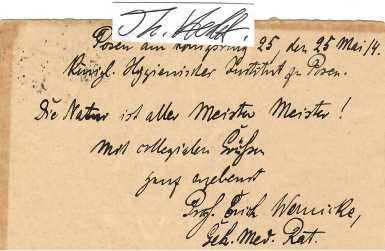 FERNAND WIDAL (1862-1929) Professor Dr.med., französischer Mediziner, Bakteriologe und Pathologe, Professor für Pathologie und 1918 zum Professor für Innere Medizin berufen. Widal beschrieb 1896 die später als Gruber-Widal-Reaktion bezeichnete serologische Methode zur Diagnose des Typhus und bestätigte damit die von Max von Gruber und Herbert Durham gefundene Agglutinationsreaktion der Bakterien. / french doctor and bacteriologist
