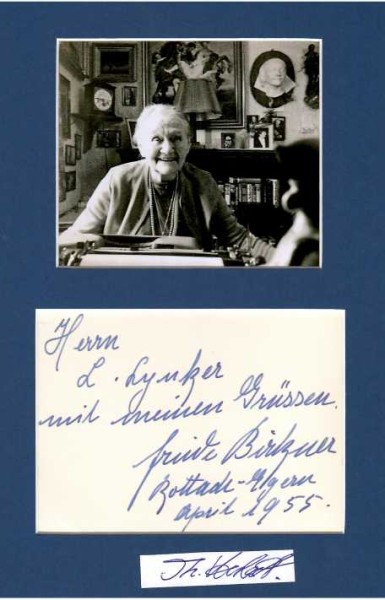 FRIEDE BIRKNER (1891-1985) deutsche Schriftstellerin / german writer, Tochter von Hedwig Courths-Mahler