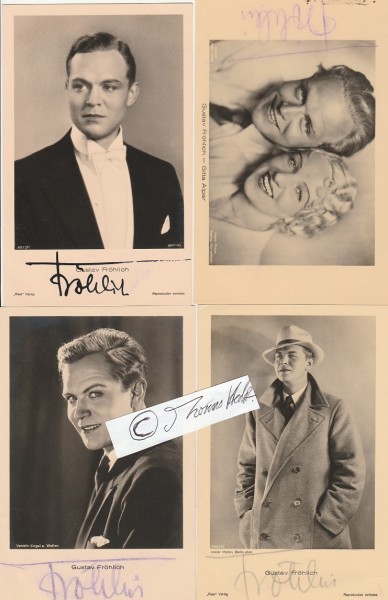 GUSTAV FRÖHLICH (1902-87) deutscher Schauspieler, Regisseur und Autor; berühmt durch Rolle des Freder Fredersen in Fritz Langs Science-Fiction-Klassiker Metropolis (1927)