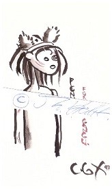 LILLIAN MOUSLI (1960) Comiczeichnerin, Illustratorin und Malerin deutsch-amerikanischer Herkunft. Seit 1983 lebt und arbeitet sie wechselweise in Berlin und Santa Cruz, Künstlername L. G. X. oder LGX Lillian Mousli
