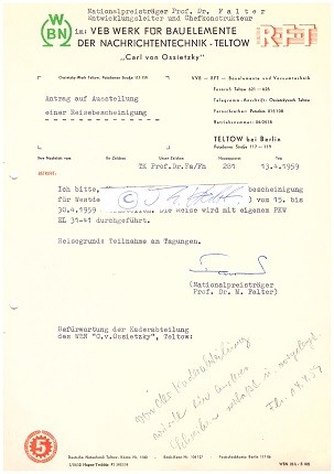 MATTHIAS FALTER (1908-85) Professor Dr., deutscher Physiker, Hochschullehrer und Nationalpreisträger der DDR. Er entwickelte grundlegende Technologien zur Halbleiterfertigung und präsentierte auf der Leipziger Messe 1954 den ersten in der DDR entworfenen und hergestellten Germanium-Transistor.