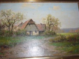 HENRI RENARD (Daten unbek., siehe aber Thieme/Becker) französischer Landschaftsmaler, Stilleben, Tiermaler, 1861/66 im Pariser Salon