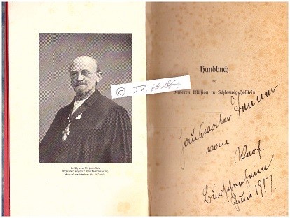 FRIEDRICH GLEIß (Caspar Friedrich Gleiß / Gleiss (1863–1931), Pastor in Westerland (Sylt), 1899 Direktor und Organisator des Landesverbandes für Innere Mission in Neumünster, Hg. d. „Hdb. d. Inneren Mission in Schleswig-Holstein“, 1917