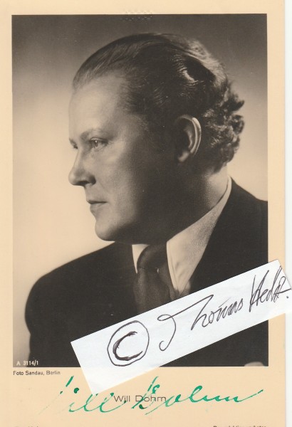 WILL DOHM (1897-1948) deutscher Schauspieler, mit der Schauspielkollegin Heli Finkenzeller verheiratet