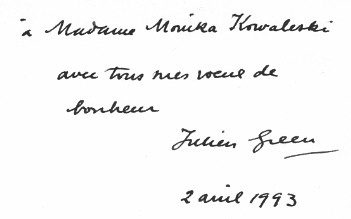 JULIEN GREEN (1900-98) amerikanischer Schriftsteller, trat aus der Academie Francaise aus