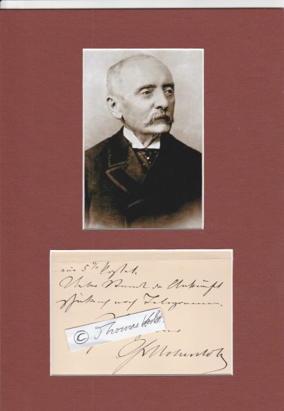 CHLODWIG FÜRST ZU HOHENLOHE-SCHILLINGSFÜRST (Chlodwig Carl Viktor Fürst zu Hohenlohe-Schillingsfürst, Prinz von Ratibor und von Corvey,1819-1901) dt. Staatsmann, bayerischer Ministerpräsident und von 1894 bis 1900 war er Reichskanzler des Deutschen Kaiserreiches und preußischer Ministerpräsident