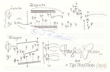 HANS ULRICH ENGELMANN (1921-2011) Professor , deutscher Komponist, Ehrensenator der Hochschule für Musik und Darstellende Kunst in Frankfurt/Main / german composer