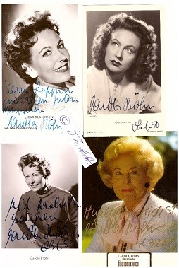 CAROLA HÖHN (1910-2005) deutsche Schauspielerin, heiratete 1941 Carola Höhn den Major der Luftwaffe und Ritterkreuzträger Arved Crüger, Synchronsprecherin von Katharine Hepburn, Bayerischer Filmpreis, Filmband in Gold