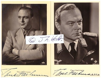 PAUL HARTMANN (1889-1977) deutscher Schauspieler, 1934 Staatsschauspieler, 1942 wurde er Präsident der Reichstheaterkammer