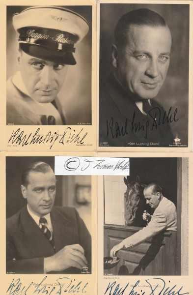 KARL LUDWIG DIEHL (1896-1958) deutscher Schauspieler, UFA-Star, Sohn des Nationalökonomen Karl Diehl, von Joseph Goebbels zum Staatsschauspieler ernannt