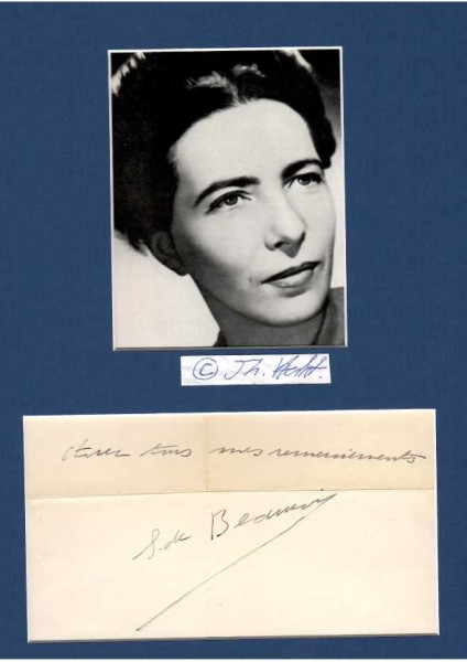 SIMONE DE BEAUVOIR (1908-86) französische Schriftstellerin, Philosophin, Lebensgefährtin von Jean-Paul Sartre