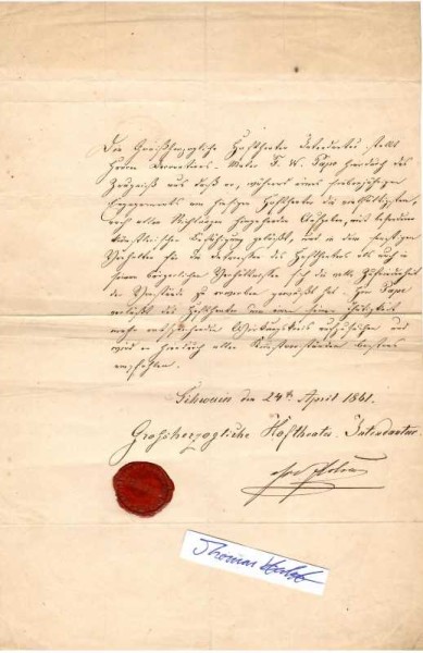 FRIEDRICH VON FLOTOW (1812-83) deutscher Opernkomponist, 1855 Hoftheaterintendant in Schwerin, Großherzoglich Mecklenburg-Schwerinischer Kammerherr / german composer