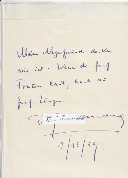 ROLF ITALIAANDER (1913-91) Professor Dr., deutscher Schriftsteller und Völkerkundler / german writer and folklorist