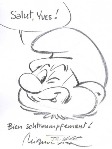 MIGUEL DIAZ VIZOSO (1969) spanisch-belgischer Comiczeichner und Drehbuchautor. Anfang der 2000er Jahre wurde er durch seine Mitarbeit an den Zeichnungen von Die Schlümpfe, einer belgischen Comicserie, die 1958 von Peyo geschaffen wurde, bekannt. / dessinateur et scénariste de bande dessinée hispano-belge