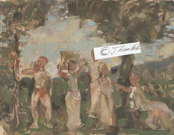 ROBERT KOEPKE (1893-1968) deutscher Maler und Grafiker, Verbindung mit der Worpsweder Malschule, seit 1927 Landschaftsmaler in Schwalenberg, Bremer Künstlerbund
