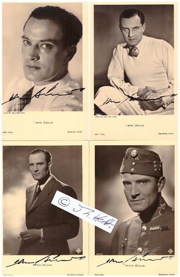 HANS STÜWE (1901-76) deutscher Schauspieler und Opernregisseur, 1923 debütierte Stüwe als Bariton an der Königsberger Oper, im ersten abendfüllenden deutschen Tonfilm Dich hab’ ich geliebt (1929) fiel ihm eine Hauptrolle zu, Zweiteiler Der Tiger von Eschnapur und Das indische Grabmal (jeweils 1937)