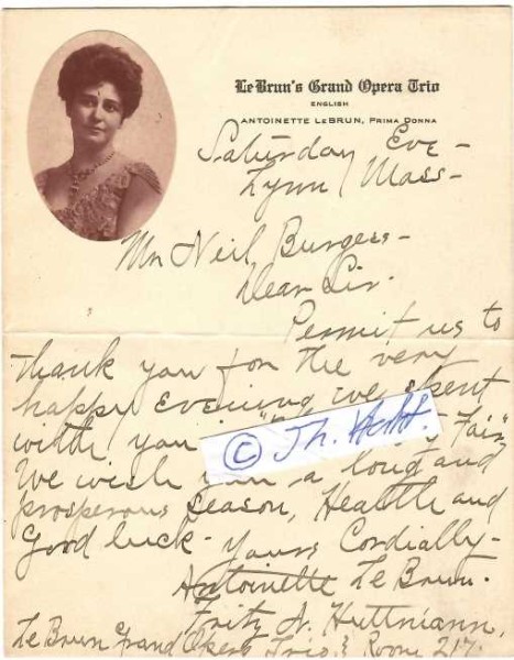 ANTOINETTE LAUTE-BRUN (Antoinette Le Brun, 1875-19 ?) Opernsängerin, Soprano