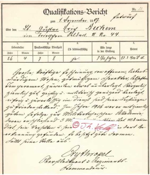 ERYTHROPEL (Daten unbekannt) deutscher Obert und Regimentskommandeur
