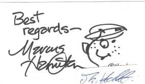 MARCUS HAMILTON (1943) US-amerikanischer Zeichner / North Carolina cartoonist, who, after a long career in graphic art and illustration, took over the daily 'Dennis the Menace' panel from its creator Hank Ketcham in 1994