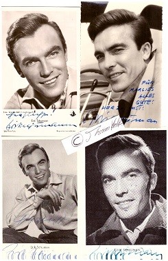ERIK SCHUMANN (auch: Erik Schuman, 1925-2007) deutscher Schauspieler und Synchronsprecher (u.a. Himmel ohne Sterne, Natürlich die Autofahrer, Wir Kellerkinder, Fabrik der Offiziere)
