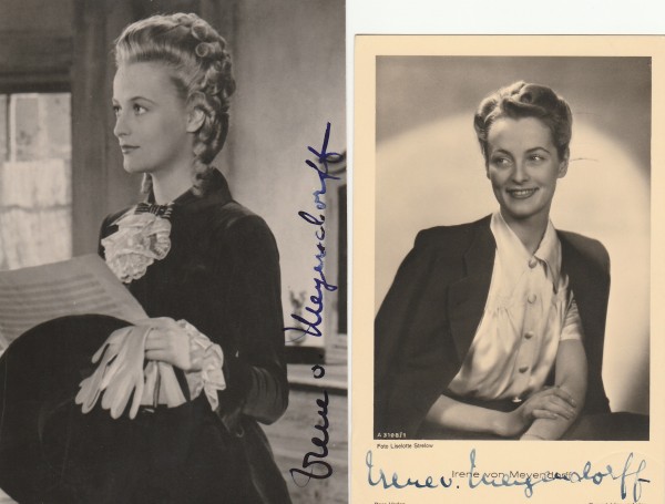 IRENE VON MEYENDORFF (1916-2001) deutschbaltische Schauspielerin, UFA-Star, seit 1967 britische Staatsbürgerin, 1988 Filmband in Gold